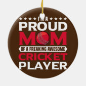 Cricket Mama Cricket Sports Team Player Keramik Ornament (Hinten)