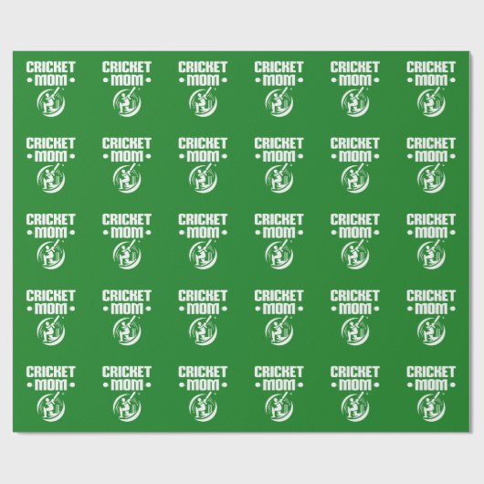 Cricket-Mama Cricketer Son Cricket Lover Mutter Geschenkpapier (Flach)