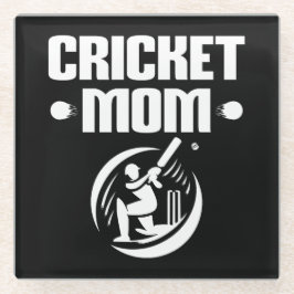 Cricket-Mama Cricketer Son Cricket Lover Mutter Glasuntersetzer