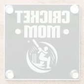 Cricket-Mama Cricketer Son Cricket Lover Mutter Glasuntersetzer (Rückseite)