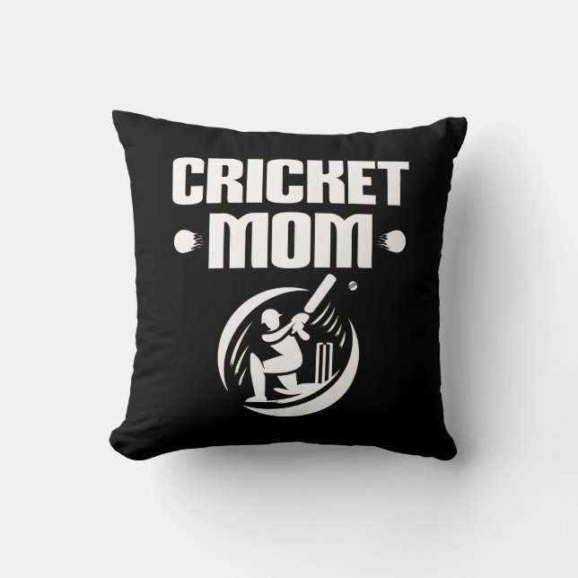 Cricket-Mama Cricketer Son Cricket Lover Mutter Kissen (Vorderseite)