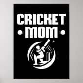 Cricket-Mama Cricketer Son Cricket Lover Mutter Poster (Vorne)
