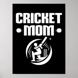 Cricket-Mama Cricketer Son Cricket Lover Mutter Poster