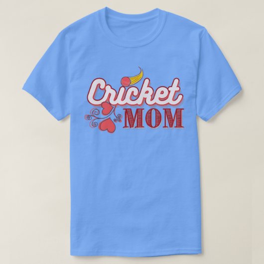 Cricket-Mama lieben  T-Shirt (Design vorne)