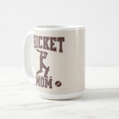 Cricket Mama Sportenthusiasten Cricket Lover Mothe Kaffeetasse (Vorderseite Links)