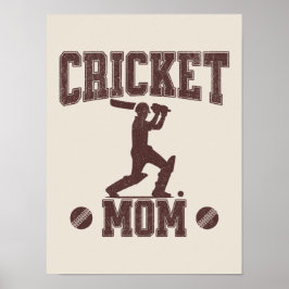 Cricket Mama Sportenthusiasten Cricket Lover Mothe Poster