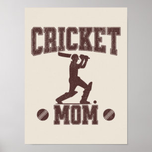 Cricket Mama Sportenthusiasten Cricket Lover Mothe Poster