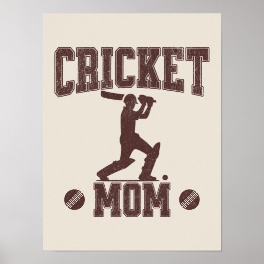 Cricket Mama Sportenthusiasten Cricket Lover Mothe Poster (Vorne)