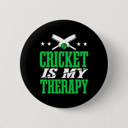 Cricket Männer Cricket Spieler Button (Vorderseite)