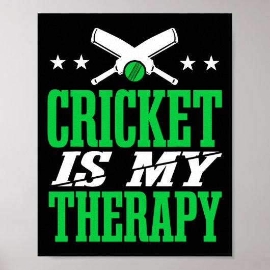 Cricket Männer Cricket Spieler Poster (Vorne)