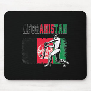 Cricket mit Afghanistan-Flagge Team-Cricketer-Fan Mousepad