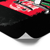 Cricket mit Afghanistan-Flagge Team-Cricketer-Fan  Poster (Ecke)