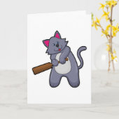 Cricket mit Cricket-Fledermaus Karte (Gelbe Blume)