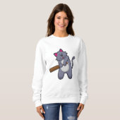 Cricket mit Cricket-Fledermaus Sweatshirt (Vorne ganz)