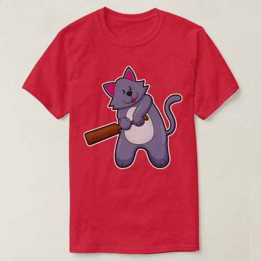Cricket mit Cricket-Fledermaus T-Shirt (Design vorne)