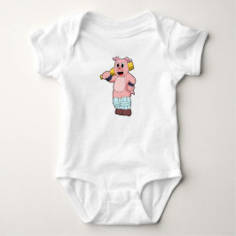 Cricket mit Cricket-Schläger Baby Strampler