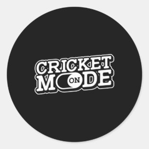 Cricket-Modus Ein - Cricketspieler Tsman Bowler Cr Runder Aufkleber
