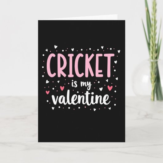 Cricket My Valentine Card Karte (Vorderseite)