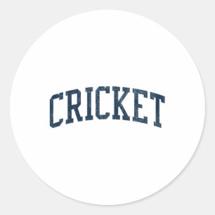 Cricket Nc Vintage Athletic Sports Jsn2 Navy Druck Runder Aufkleber