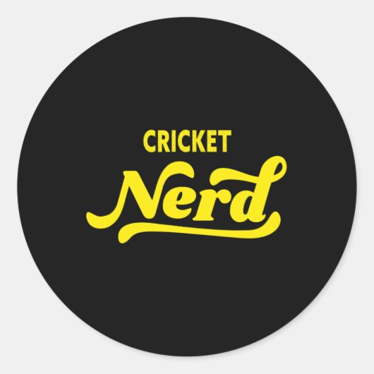 Cricket Nerd  Runder Aufkleber (Vorderseite)
