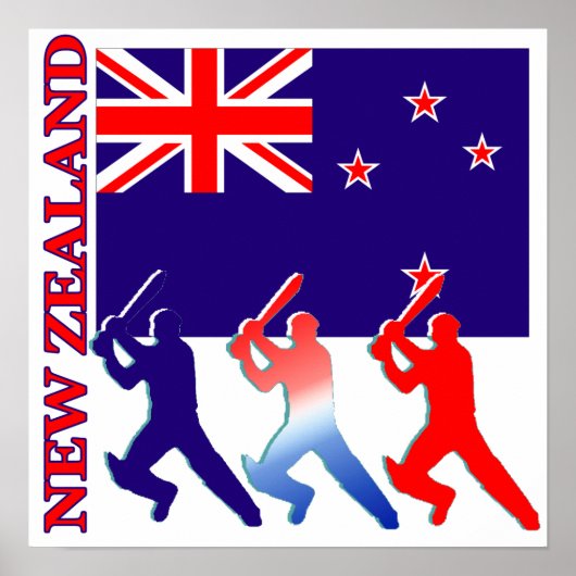 Cricket New Zealand Poster (Vorne)