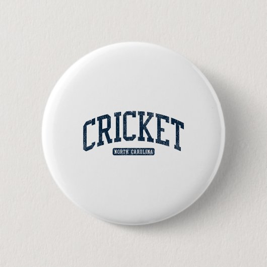 Cricket North Carolina Nc College Universitätsstil Button (Vorderseite)