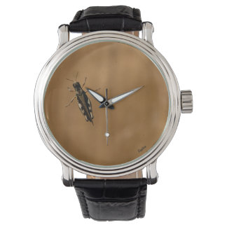 Cricket on Glass Wrist Watch Armbanduhr