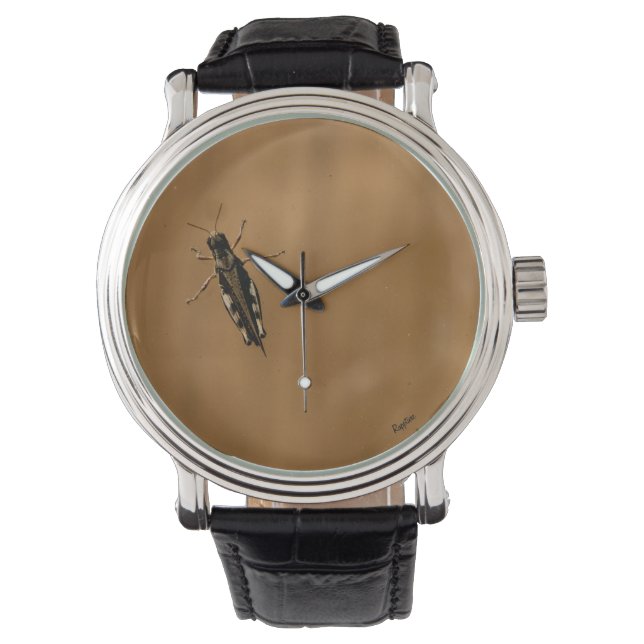 Cricket on Glass Wrist Watch Armbanduhr (Vorderseite)