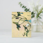Cricket on Vine Japanese Woodblock Art Ukiyo-E Postkarte (Stehend Vorderseite)