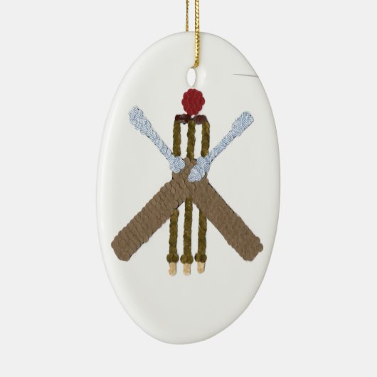 Cricket Oval Tree Ornament (Rechts)