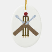 Cricket Oval Tree Ornament (Vorne)