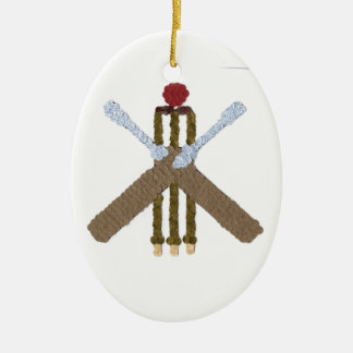 Cricket Oval Tree Ornament