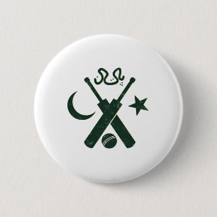 Cricket Pakistan (gelber Stern Urdu) Button