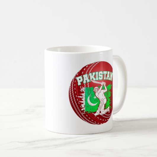 Cricket Pakistan Kaffeetasse (VorderseiteRechts)