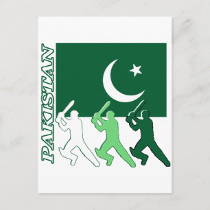 Cricket Pakistan Postkarte