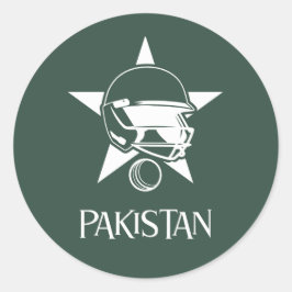 Cricket Pakistan Runder Aufkleber