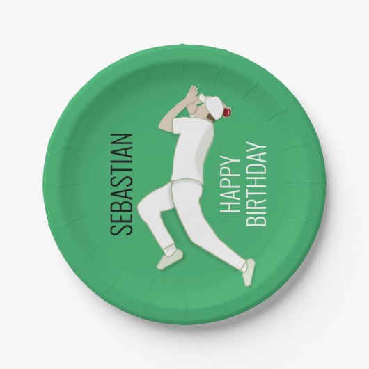 Cricket Pappteller (Vorderseite)