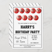 Cricket-Party Einladung bearbeitet (Vorne/Hinten)