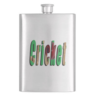 Cricket Picture-Logo, klassische Hip-Flasche Flachmann