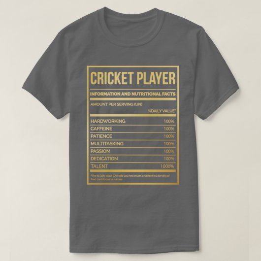 Cricket Player20 T-Shirt (Design vorne)
