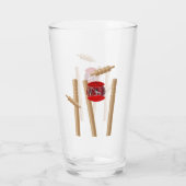 Cricket-Player auf dem Ball, Glas (Rückseite)