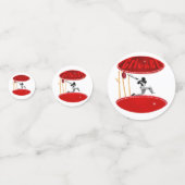 Cricket-Player auf dem Ball, Konfetti (Vorderseiten)