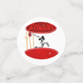 Cricket-Player auf dem Ball, Konfetti (Klein Vorderseite)