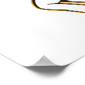 Cricket Player Batsman Batch Poster (Ecke)