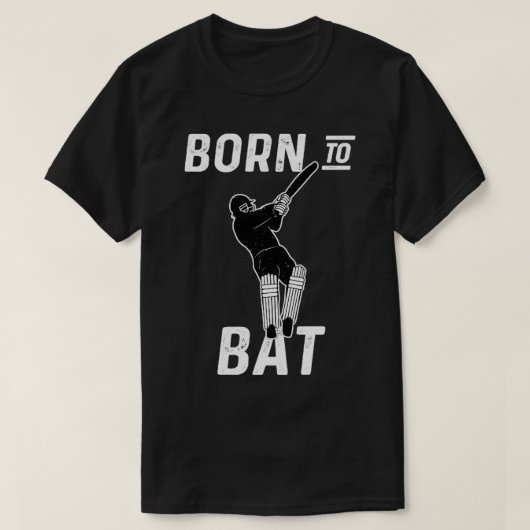 Cricket Player Batsman Geboren, Cricket Fan zu sch T-Shirt (Design vorne)