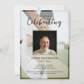 Cricket Player Celebration of Life Photo Funeral Einladung (Vorderseite)