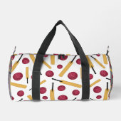 Cricket Player Cricket Balls Gemustert Duffle Bag (Rückseite)