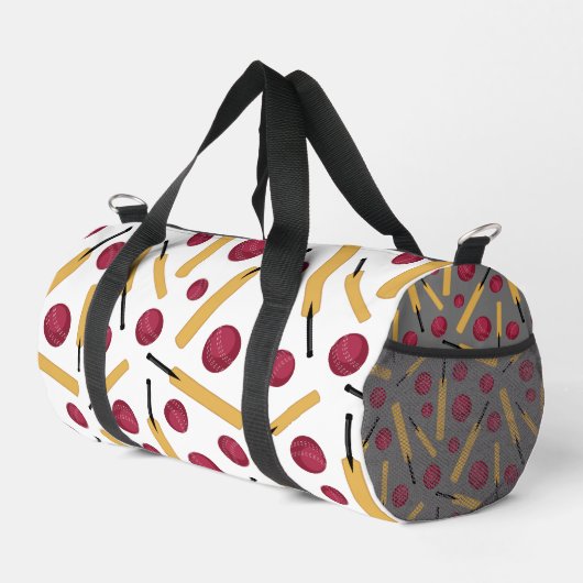 Cricket Player Cricket Balls Gemustert Duffle Bag (Rechte Ecke)