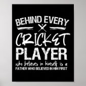 Cricket Player Dad  Poster (Vorne)