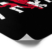 Cricket Player Distressed  Poster (Ecke)